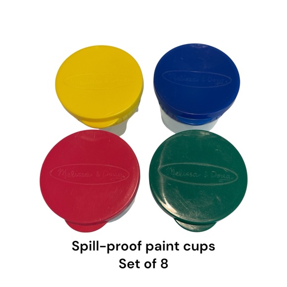 Melissa & Doug Spill-Proof Paint Cups Set of 8 for Kids Ages 3+ - Picture 2 of 8